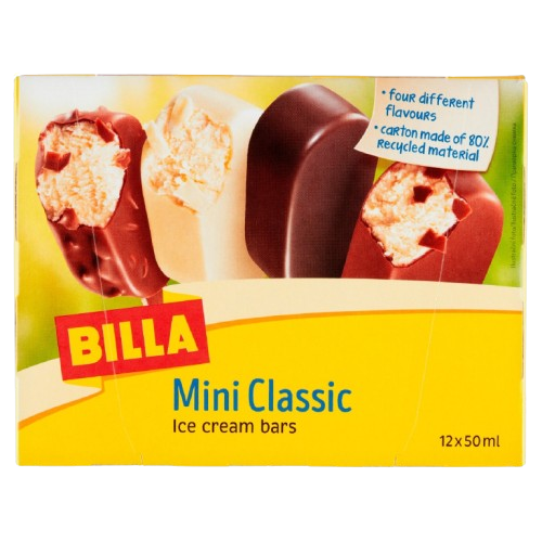 BILLA Mini Classic mražené krémy 12 x 50ml (36g)